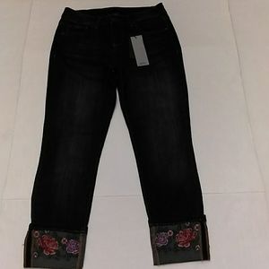 stitch star mid rise skinny jeans